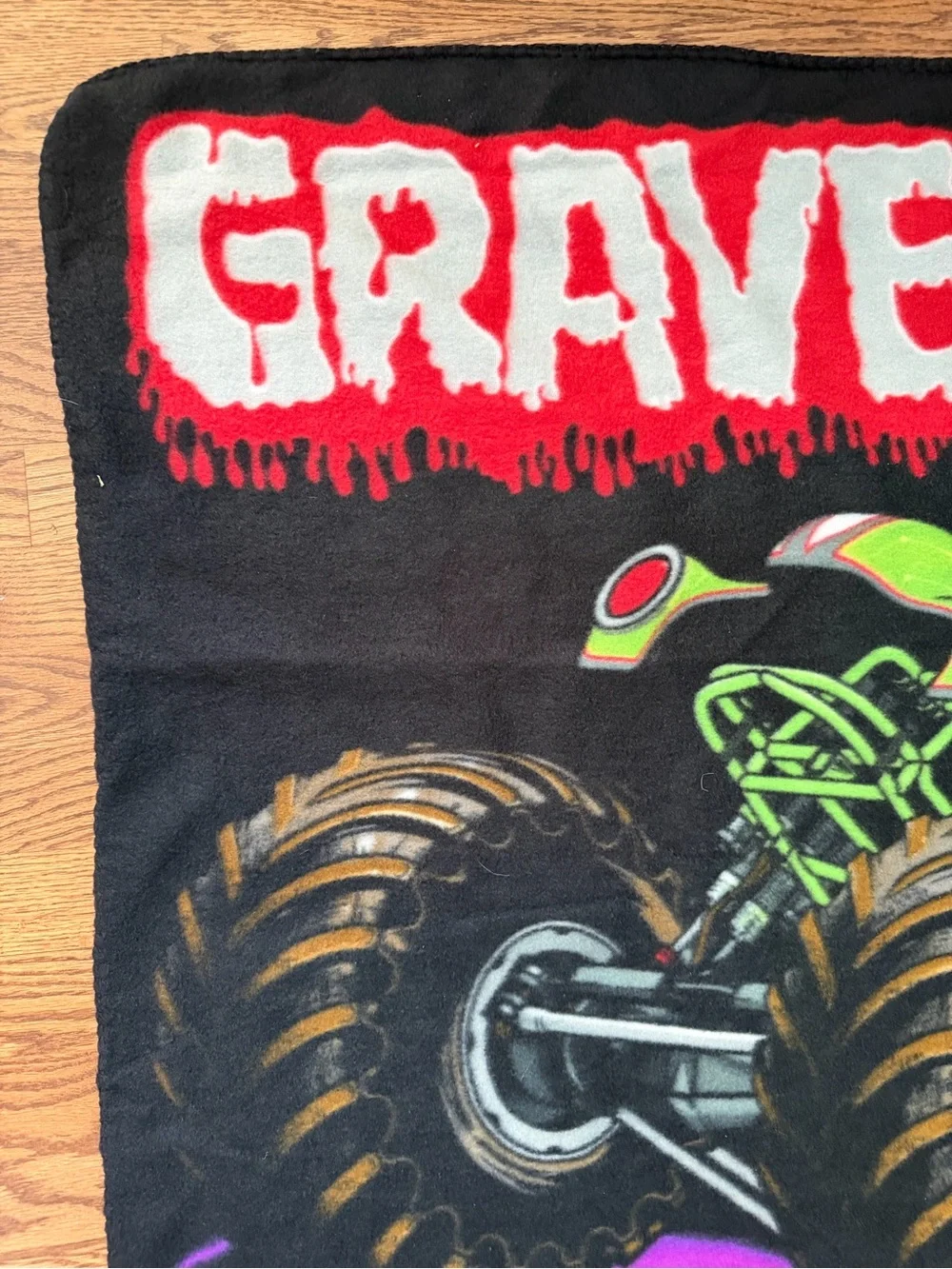 2006 Monster  Jam Grave Digger  Multicolor Monster Truck  Fleece Blanket